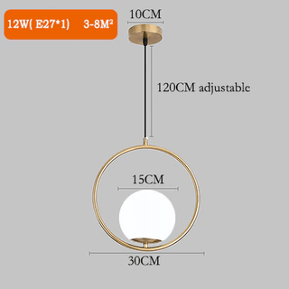 Adjustable Modern Ceiling Lamp with Glass Globes
