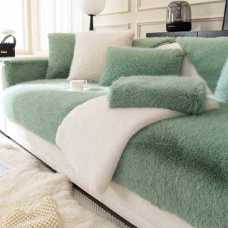 Warm Faux Fur Non-Slip Sofa Cover