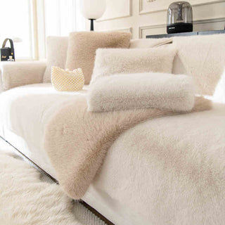 Warm Faux Fur Non-Slip Sofa Cover