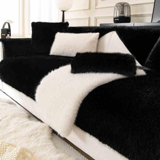 Warm Faux Fur Non-Slip Sofa Cover