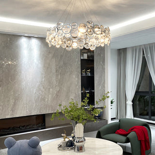 Modern Crystal Ring Chandelier Ceiling Light