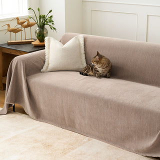 Durable and Pet-Friendly Herringbone Sofa Cover