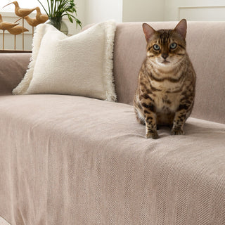 Durable and Pet-Friendly Herringbone Sofa Cover