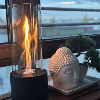 Decorative Oil Lamp with Glass Cylinder