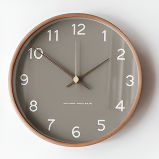 Orbs Round Wall Clock in Grey/White
