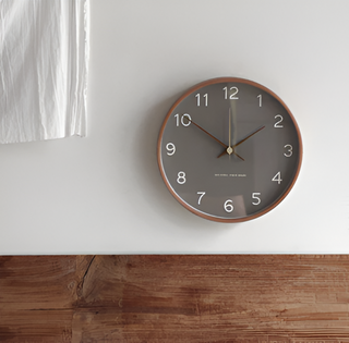 Orbs Round Wall Clock in Grey/White