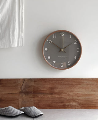 Orbs Round Wall Clock in Grey/White