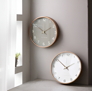 Orbs Round Wall Clock in Grey/White