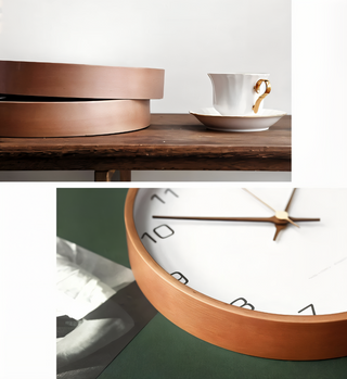 Orbs Round Wall Clock in Grey/White