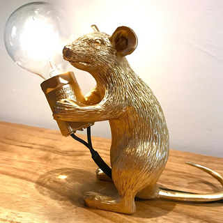 Decorative Resin Mouse Lamp - Quirky LED Light for Modern Décor