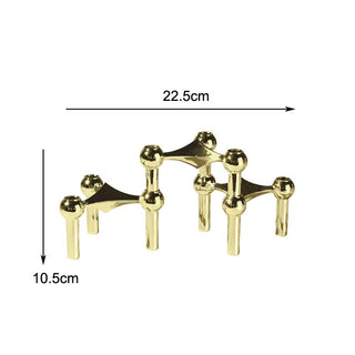 Abstract Style Molecular Structure Candle Holder - Stainless Steel