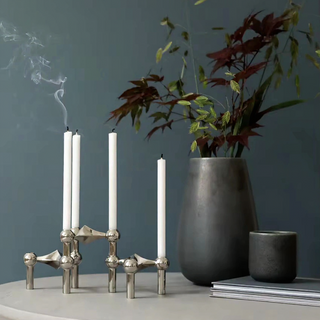 Abstract Style Molecular Structure Candle Holder - Stainless Steel