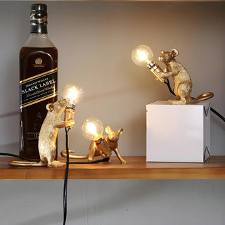 Decorative Resin Mouse Lamp - Quirky LED Light for Modern Décor