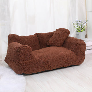 Plush Bolster Dog Bed