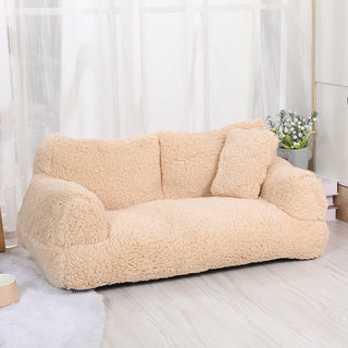 Plush Bolster Dog Bed
