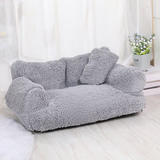 Plush Bolster Dog Bed