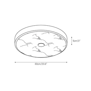 Round Alabaster Ceiling Light