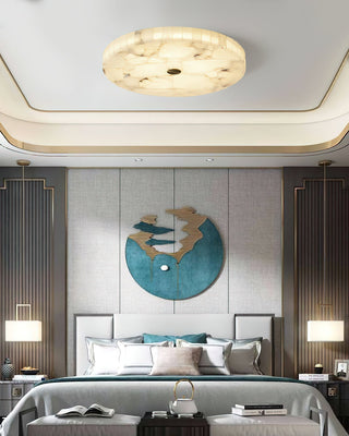 Round Alabaster Ceiling Light