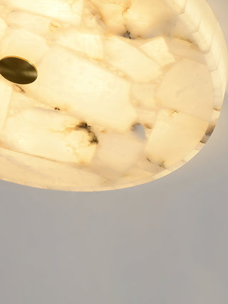 Round Alabaster Ceiling Light