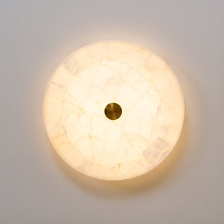 Round Alabaster Ceiling Light