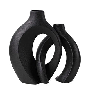 Elegant Boho Style Ceramic Vase Set