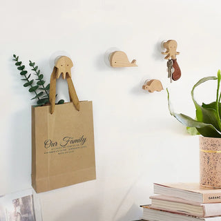 Playful Children’s Wooden Wall Hooks
