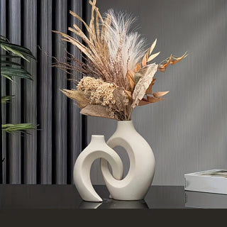 Elegant Boho Style Ceramic Vase Set