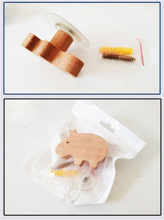 Playful Children’s Wooden Wall Hooks