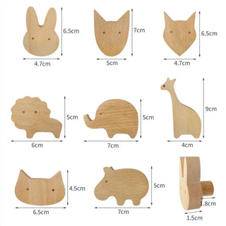 Playful Children’s Wooden Wall Hooks