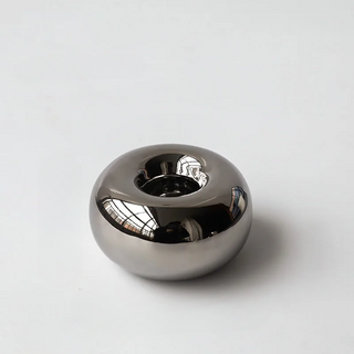 Elegant Minimalist Silver Candle Holder