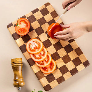 Acacia Wooden Cutting Board Chequerboard Style