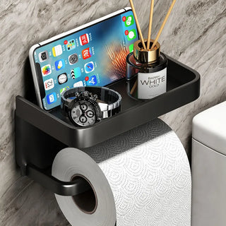 Toilet Paper Holder with Shelf