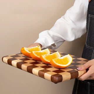 Acacia Wooden Cutting Board Chequerboard Style