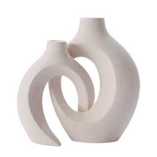 Elegant Boho Style Ceramic Vase Set