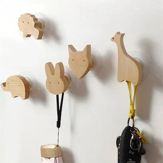 Playful Children’s Wooden Wall Hooks