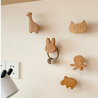 Playful Children’s Wooden Wall Hooks