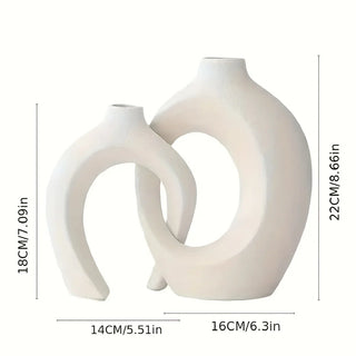 Elegant Boho Style Ceramic Vase Set