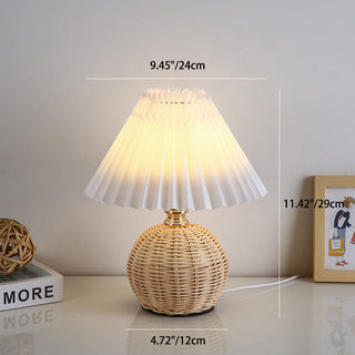Nordic Rattan Table Lamp