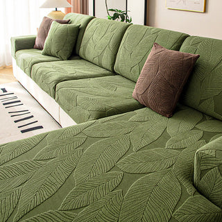 Waterproof and Scratch-Resistant Leaf Jacquard Sofa Cover