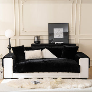 Warm Faux Fur Non-Slip Sofa Cover