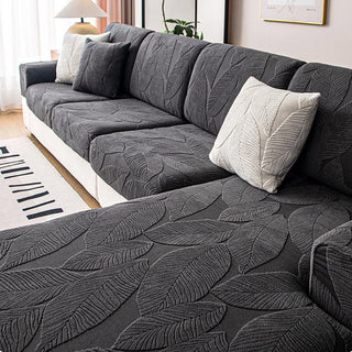 Waterproof and Scratch-Resistant Leaf Jacquard Sofa Cover