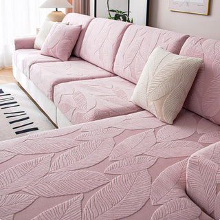 Waterproof and Scratch-Resistant Leaf Jacquard Sofa Cover