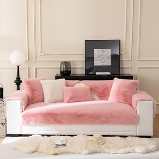 Warm Faux Fur Non-Slip Sofa Cover