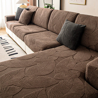 Waterproof and Scratch-Resistant Leaf Jacquard Sofa Cover