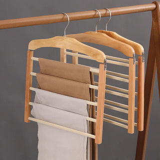 Wooden Multi-Bar Trouser Hanger