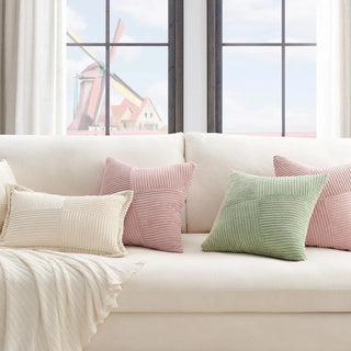 Boho Patchwork Corduroy Pillow Cover