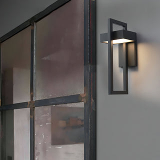 Modern Black Outdoor Wall Light in Stainless Steel (IP65)