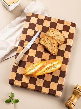Acacia Wooden Cutting Board Chequerboard Style