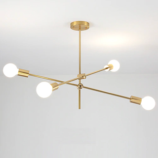 Gold Mid-Century Sputnik Chandelier