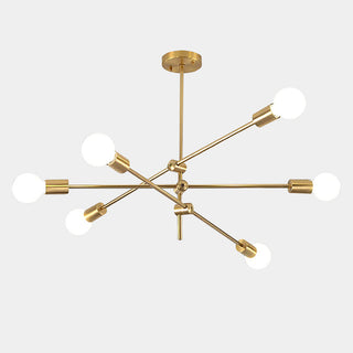 Gold Mid-Century Sputnik Chandelier